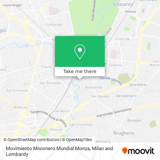 Movimiento Misionero Mundial Monza map