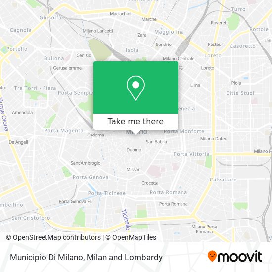 Municipio Di Milano map