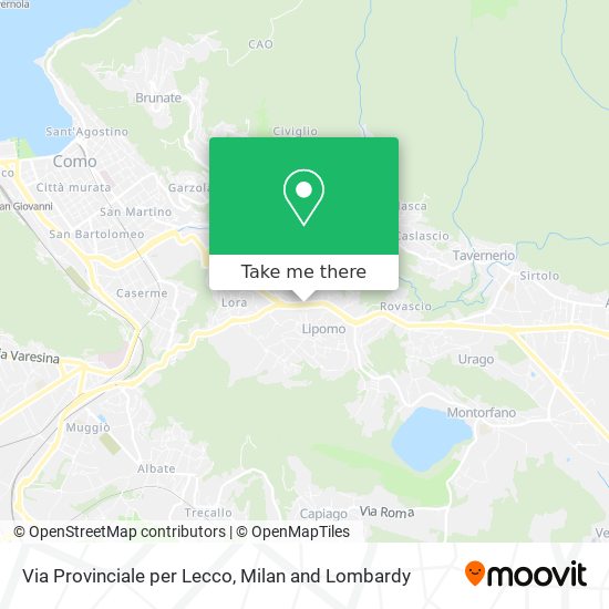 Via Provinciale per Lecco map