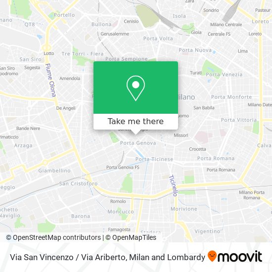 Via San Vincenzo / Via Ariberto map