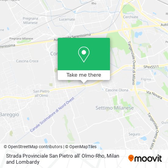 Strada Provinciale San Pietro all' Olmo-Rho map