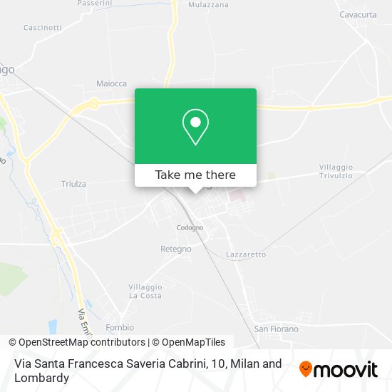 Via Santa Francesca Saveria Cabrini, 10 map