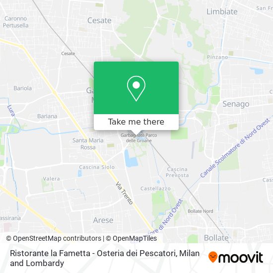Ristorante la Fametta - Osteria dei Pescatori map