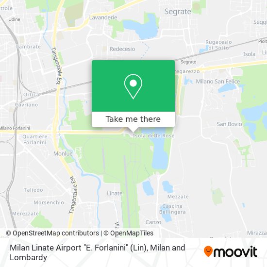 Milan Linate Airport "E. Forlanini" map