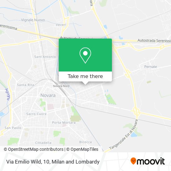 Via Emilio Wild, 10 map