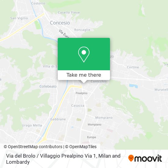 Via del Brolo / Villaggio Prealpino Via 1 map