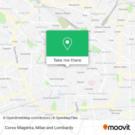 Corso Magenta map