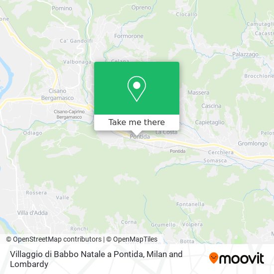 Villaggio di Babbo Natale a Pontida map