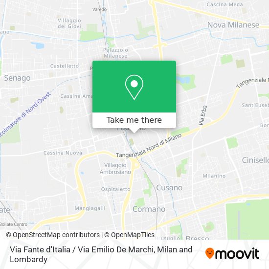 Via Fante d'Italia / Via Emilio De Marchi map