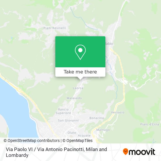 Via Paolo VI / Via Antonio Pacinotti map