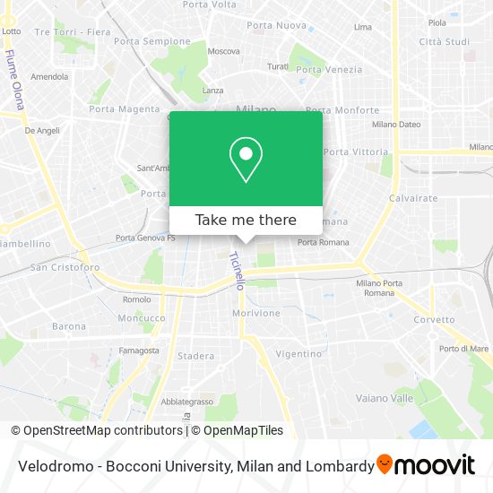 Velodromo - Bocconi University map