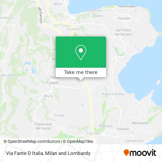 Via Fante D Italia map