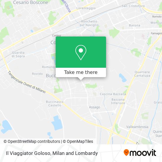 Il Viaggiator Goloso map