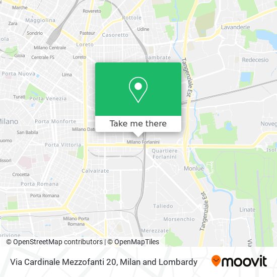 Via Cardinale Mezzofanti  20 map