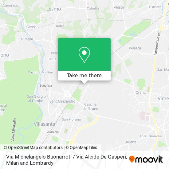 Via Michelangelo Buonarroti / Via Alcide De Gasperi map