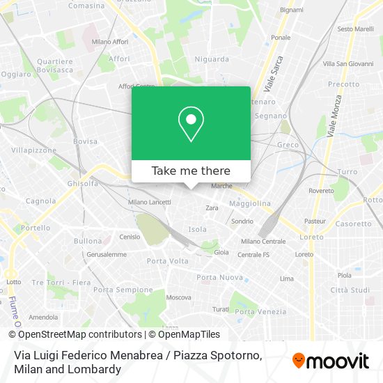 Via Luigi Federico Menabrea / Piazza Spotorno map
