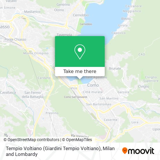 Tempio Voltiano (Giardini Tempio Voltiano) map
