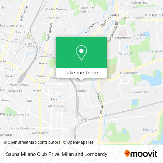 Sauna Milano Club Privè map