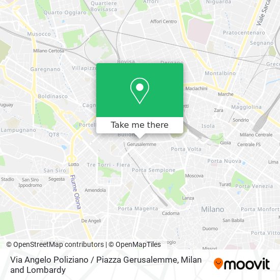 Via Angelo Poliziano / Piazza Gerusalemme map