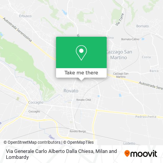 Via Generale Carlo Alberto Dalla Chiesa map