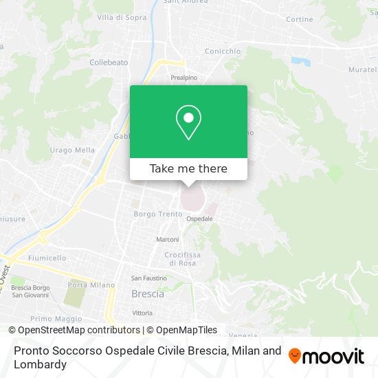 Pronto Soccorso Ospedale Civile Brescia map