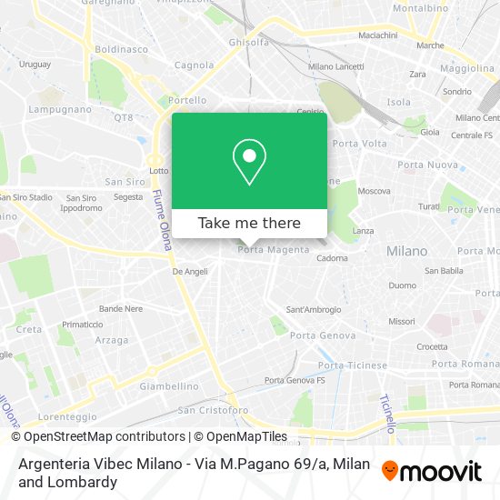 Argenteria Vibec Milano - Via M.Pagano 69 / a map