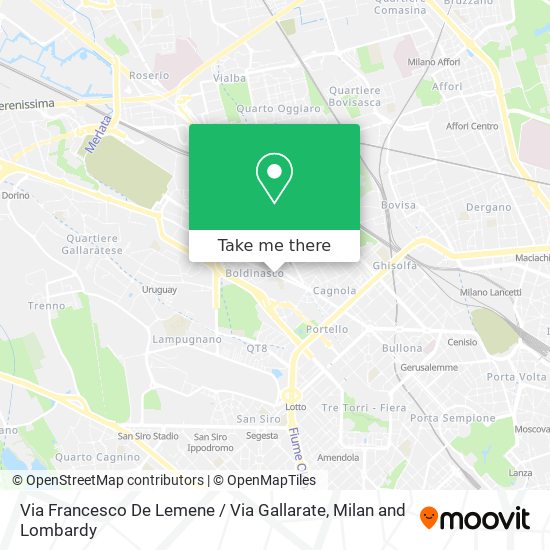 Via Francesco De Lemene / Via Gallarate map