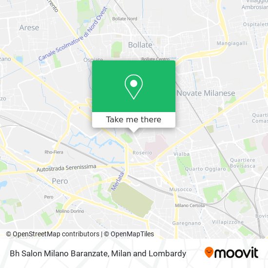Bh Salon Milano Baranzate map