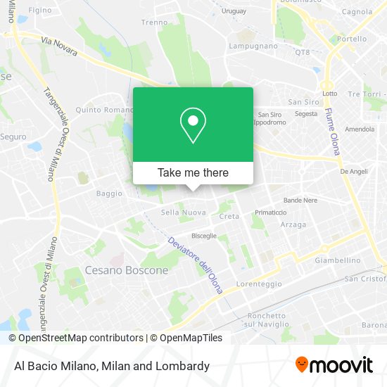 Al Bacio Milano map