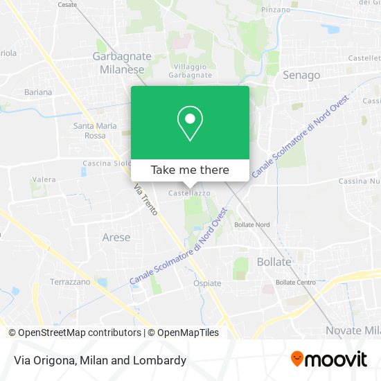 Via Origona map