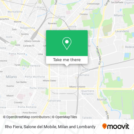 Rho Fiera, Salone del Mobile map