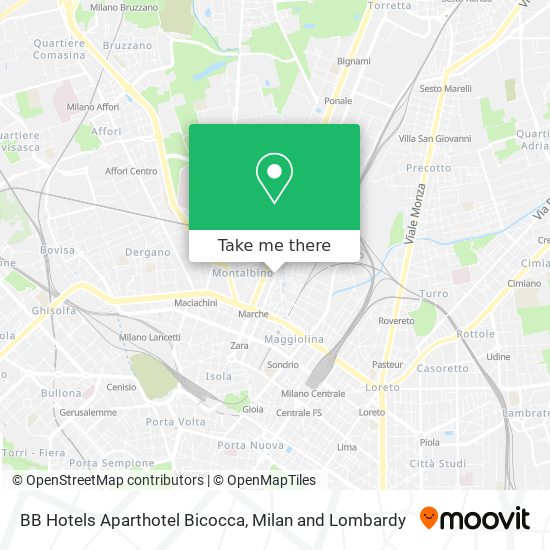 BB Hotels Aparthotel Bicocca map