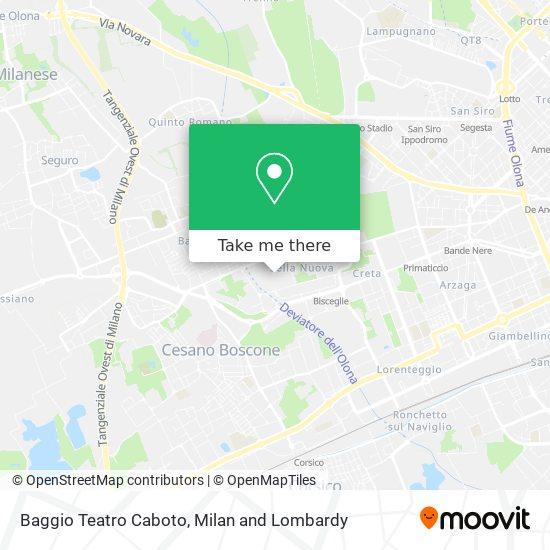 Baggio Teatro Caboto map