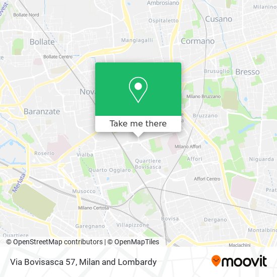 Via Bovisasca  57 map