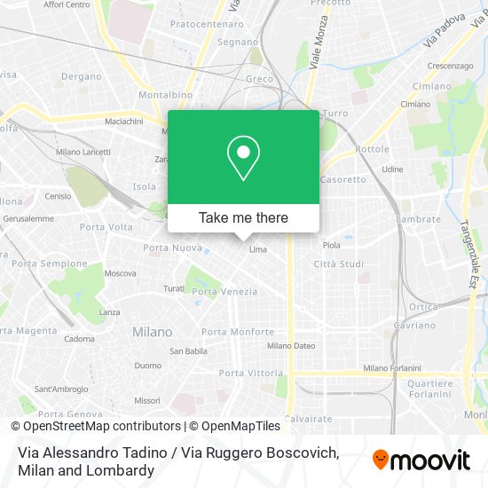 Via Alessandro Tadino / Via Ruggero Boscovich map