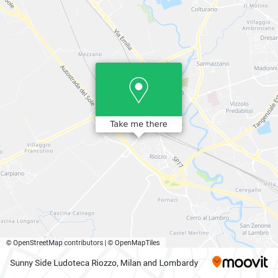 Sunny Side Ludoteca Riozzo map