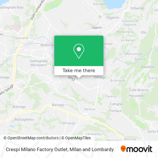 Crespi Milano Factory Outlet map