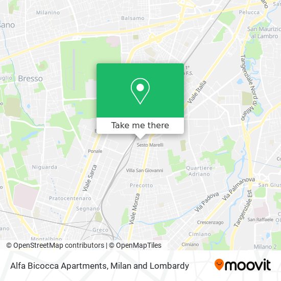 Alfa Bicocca Apartments map