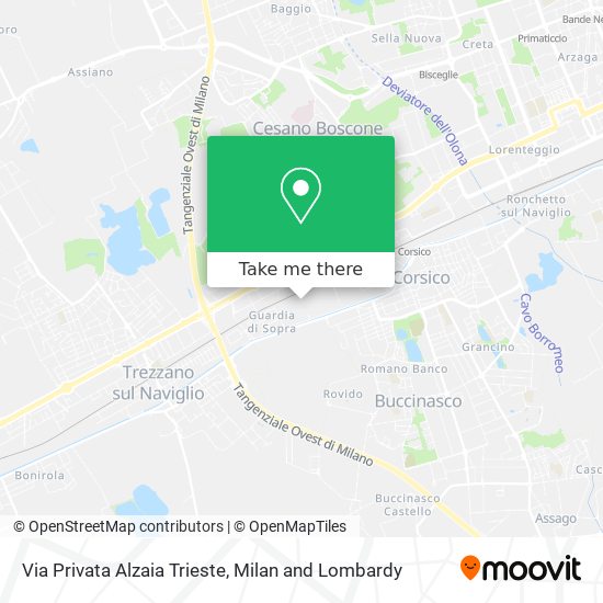 Via Privata Alzaia Trieste map