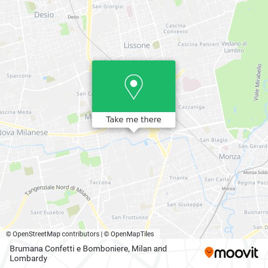 Brumana Confetti e Bomboniere map