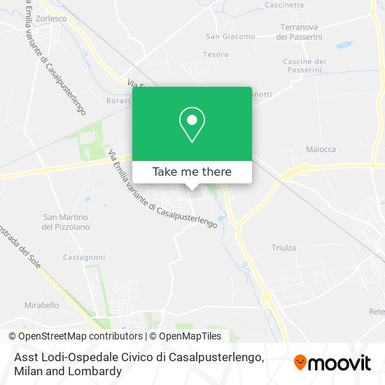 Asst Lodi-Ospedale Civico di Casalpusterlengo map