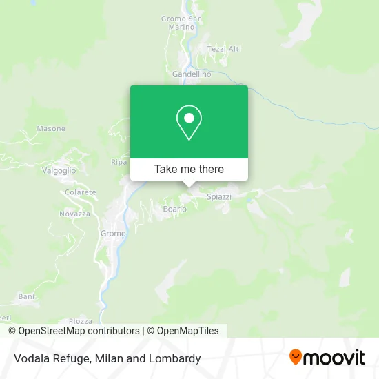 Vodala Refuge map