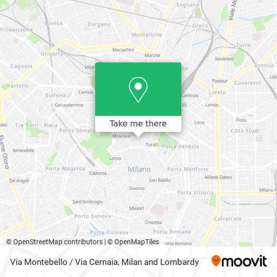 Via Montebello / Via Cernaia map