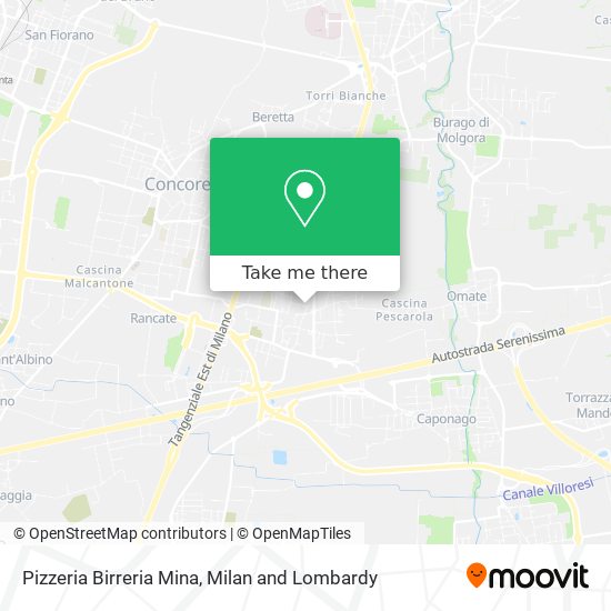 Pizzeria Birreria Mina map