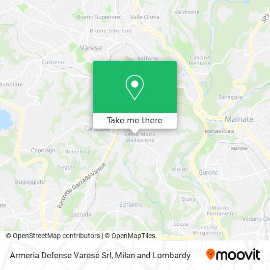 Armeria Defense Varese Srl map