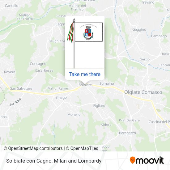 Solbiate con Cagno map