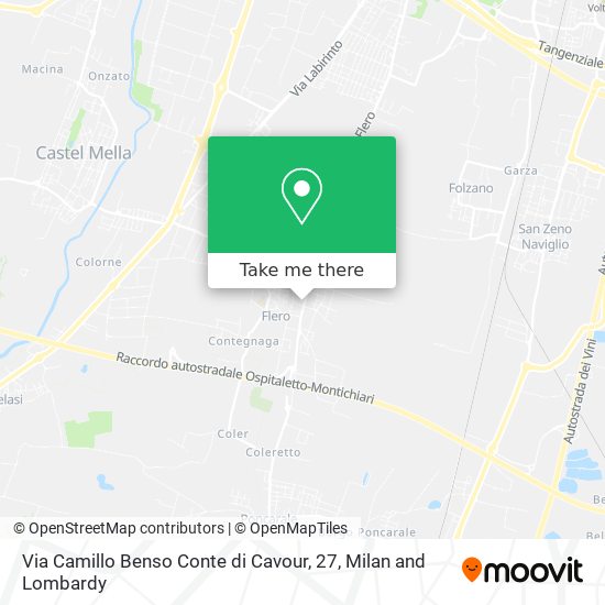 Via Camillo Benso Conte di Cavour, 27 map