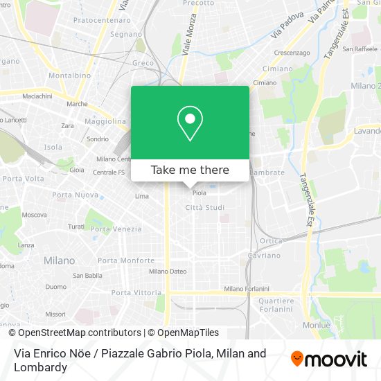 Via Enrico Nöe / Piazzale Gabrio Piola map