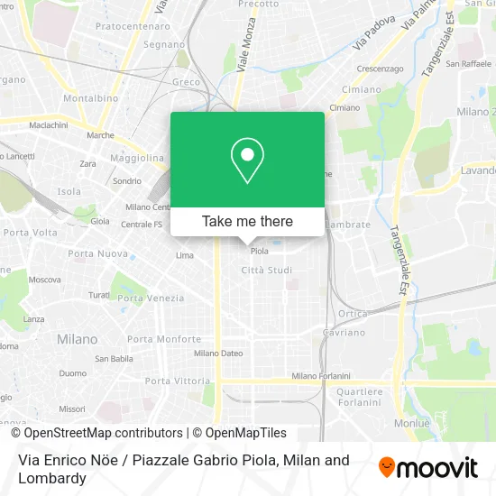 Via Enrico Nöe / Piazzale Gabrio Piola map