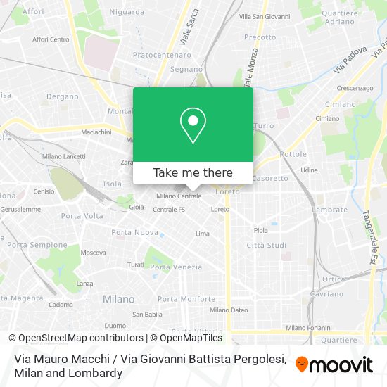 Via Mauro Macchi / Via Giovanni Battista Pergolesi map